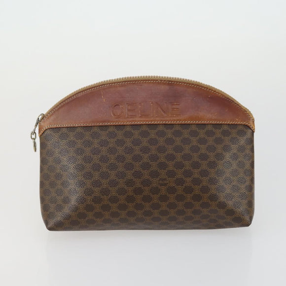 CELINE Gucci GG Supreme Macadam Canvas Bag PVC 4 Set Brown Beige Auth ti3575