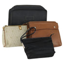 Christian Dior Gucci Burberrys Honeycomb Canvas Clutch Bag 4 Set Auth ti3576-1