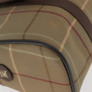 Burberrys Nova Check Hand Bag Canvas Khaki Gold Auth ti3581-12