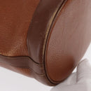 Burberrys Shoulder Bag Leather Brown Gold Auth ti3582-10