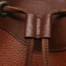 Burberrys Shoulder Bag Leather Brown Gold Auth ti3582-14