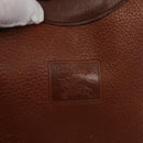 Burberrys Shoulder Bag Leather Brown Gold Auth ti3582-16