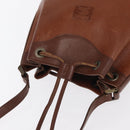 Burberrys Shoulder Bag Leather Brown Gold Auth ti3582-6