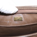 FENDI Zucchino Canvas Clutch Bag PVC Brown Auth ti3585-12