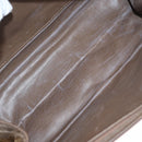 FENDI Zucchino Canvas Clutch Bag PVC Brown Auth ti3585-13