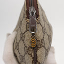 GUCCI GG Canvas Pouch PVC Leather Beige Gold 378 039 4492 Auth ti3588-9