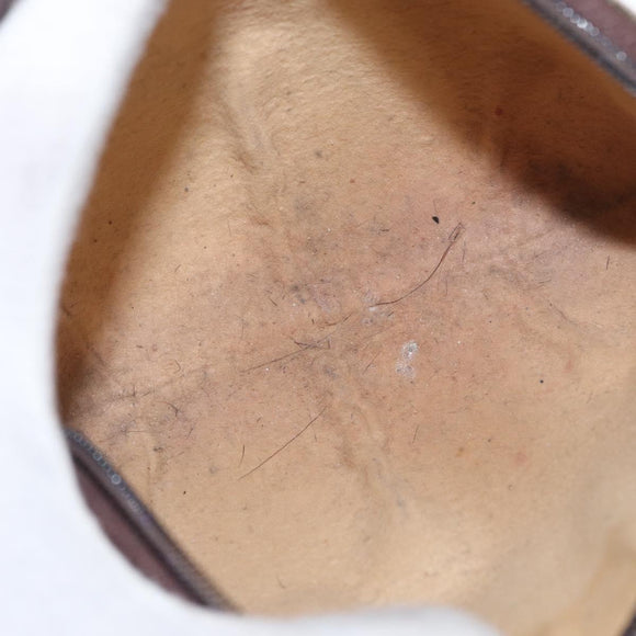 GUCCI GG Canvas Pouch PVC Leather Beige Gold 378 039 4492 Auth ti3588