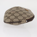 GUCCI GG Canvas Pouch PVC Leather Beige Gold 378 039 4492 Auth ti3588-3