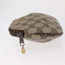 GUCCI GG Canvas Pouch PVC Leather Beige Gold 378 039 4492 Auth ti3588-4