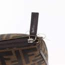 FENDI Zucca Canvas Pouch Black Brown Auth ti3589-12