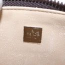 FENDI Zucca Canvas Pouch Black Brown Auth ti3589-14