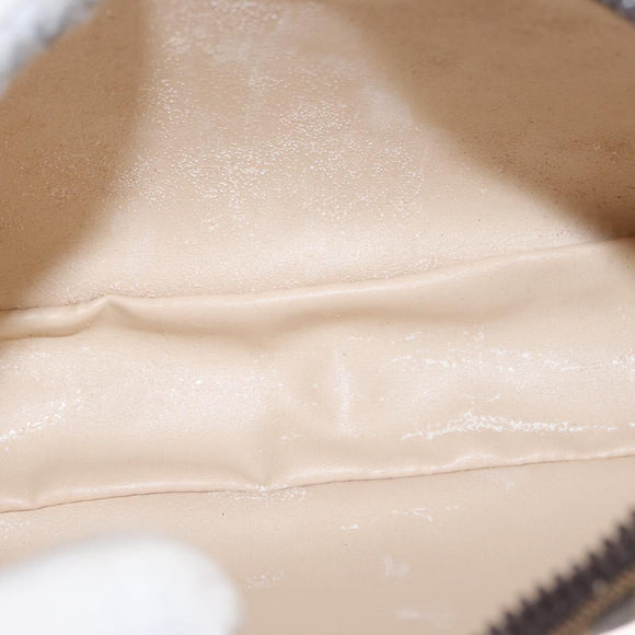 FENDI Zucca Canvas Pouch Black Brown Auth ti3589