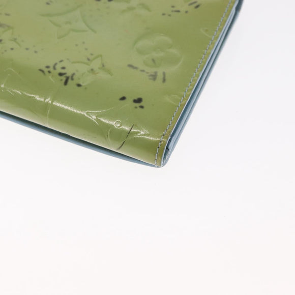 LOUIS VUITTON Monogram Vernis Walker Wallet Baby Blue M91073 LV Auth ti3590