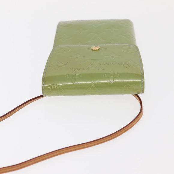 LOUIS VUITTON Monogram Vernis Walker Wallet Baby Blue M91073 LV Auth ti3590