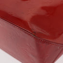 LOUIS VUITTON Monogram Vernis Reade PM Hand Bag Red Rouge M91088 LV Auth ti3591-13