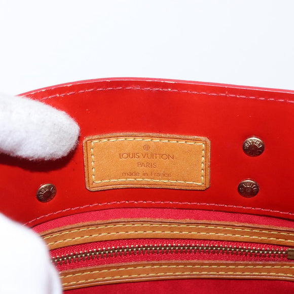 LOUIS VUITTON Monogram Vernis Reade PM Hand Bag Red Rouge M91088 LV Auth ti3591