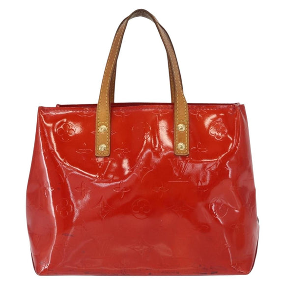 LOUIS VUITTON Monogram Vernis Reade PM Hand Bag Red Rouge M91088 LV Auth ti3591