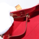 LOUIS VUITTON Monogram Vernis Reade PM Hand Bag Red Rouge M91088 LV Auth ti3591-20