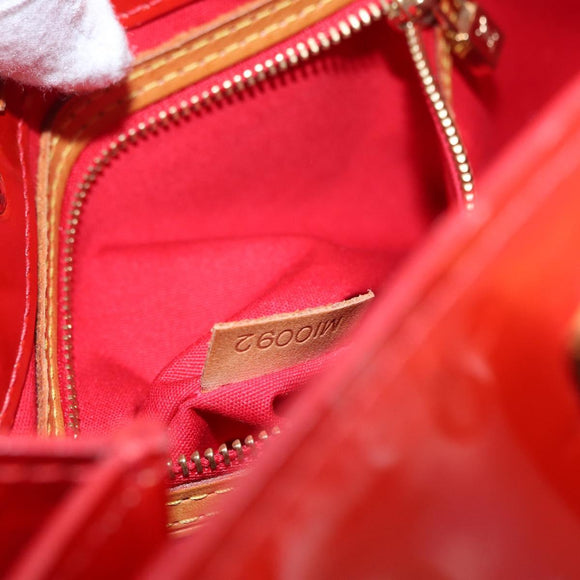LOUIS VUITTON Monogram Vernis Reade PM Hand Bag Red Rouge M91088 LV Auth ti3591