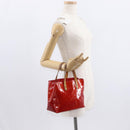 LOUIS VUITTON Monogram Vernis Reade PM Hand Bag Red Rouge M91088 LV Auth ti3591-22