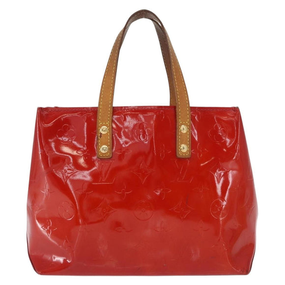 LOUIS VUITTON Monogram Vernis Reade PM Hand Bag Red Rouge M91088 LV Auth ti3591
