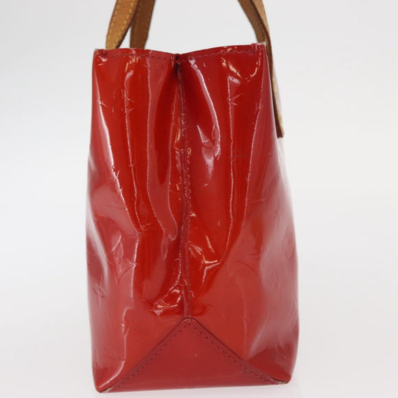 LOUIS VUITTON Monogram Vernis Reade PM Hand Bag Red Rouge M91088 LV Auth ti3591