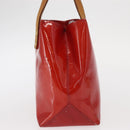 LOUIS VUITTON Monogram Vernis Reade PM Hand Bag Red Rouge M91088 LV Auth ti3591-5