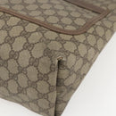 GUCCI GG Supreme Web Sherry Line Tragetasche PVC Beige Auth ti3595-8