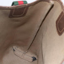GUCCI GG Supreme Web Sherry Line Tragetasche PVC Beige Auth ti3595-10