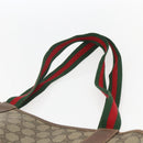 GUCCI GG Supreme Web Sherry Line Tragetasche PVC Beige Auth ti3595-14