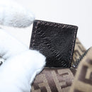 FENDI Zucchino Canvas Pouch Brown Auth ti3596-17