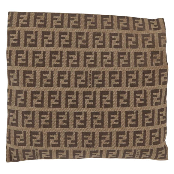 FENDI Zucchino Canvas Pouch Brown Auth ti3596