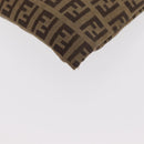 FENDI Zucchino Canvas Pouch Brown Auth ti3596-9