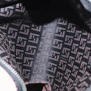 FENDI Zucchino Canvas Pouch Dark Brown Auth ti3597-10