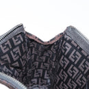 FENDI Zucchino Canvas Pouch Dark Brown Auth ti3597-17