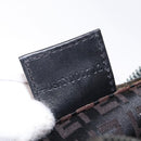 FENDI Zucchino Canvas Pouch Dark Brown Auth ti3597-11