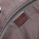 GUCCI GG Canvas Shoulder Bag Beige Silver 145857 Auth ti3599-16