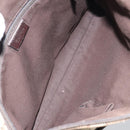 GUCCI GG Canvas Shoulder Bag Beige Silver 145857 Auth ti3599-17