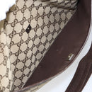 GUCCI GG Canvas Shoulder Bag Beige Silver 145857 Auth ti3599-22