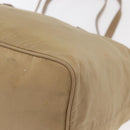 PRADA Tote Bag Nylon Beige Silver Auth ti3600-14