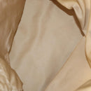 PRADA Tote Bag Nylon Beige Silver Auth ti3600-11