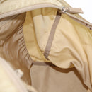 PRADA Tote Bag Nylon Beige Silver Auth ti3600-19