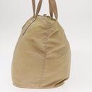PRADA Tote Bag Nylon Beige Silver Auth ti3600-3