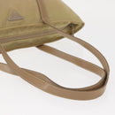 PRADA Tote Bag Nylon Beige Silver Auth ti3600-7