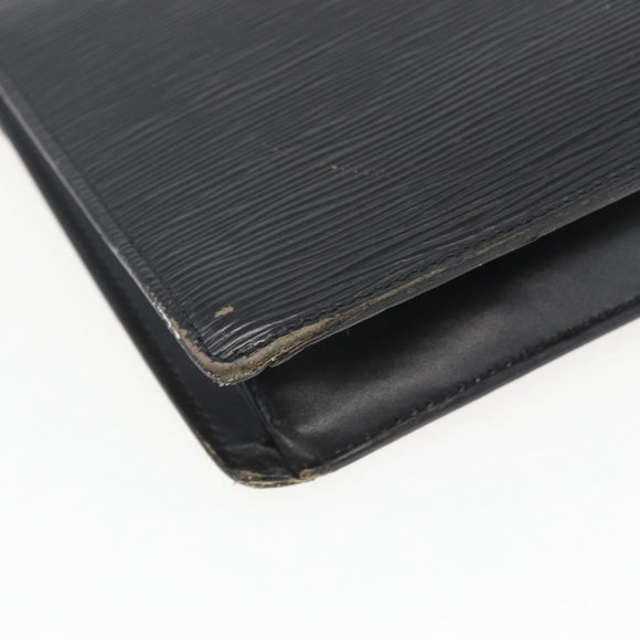 LOUIS VUITTON Epi Serie Dragonne Clutch Bag Black Noir M52612 LV Auth ti3606