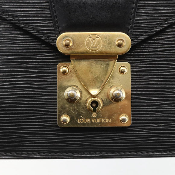 LOUIS VUITTON Epi Serie Dragonne Clutch Bag Black Noir M52612 LV Auth ti3606