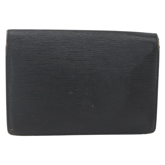LOUIS VUITTON Epi Serie Dragonne Clutch Bag Black Noir M52612 LV Auth ti3606