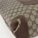 GUCCI GG Supreme Web Sherry Line Tote Bag PVC Beige Auth ti3608-14