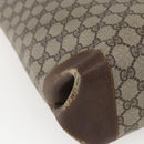 GUCCI GG Supreme Web Sherry Line Tote Bag PVC Beige Auth ti3608-16