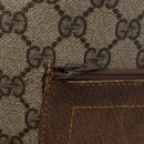 GUCCI GG Supreme Web Sherry Line Tote Bag PVC Beige Auth ti3608-17